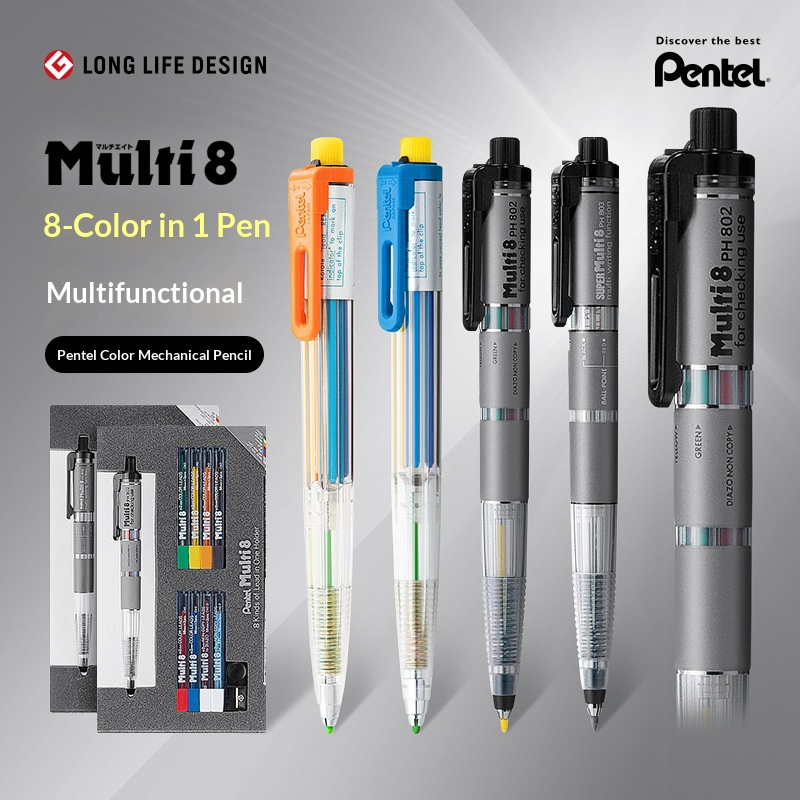 Staedtler Pencil Lumocolor - Pentel Multi 8 Matita Meccanica Multifunzione