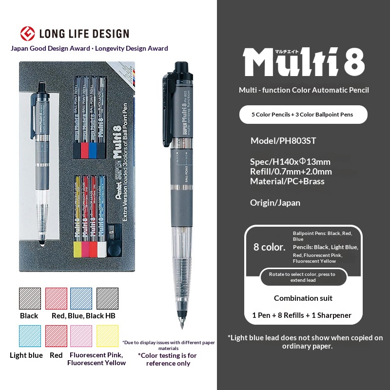 Pentel Multi 8 Matita Meccanic - Staedtler Pencil Lumocolor recensione e prezzo